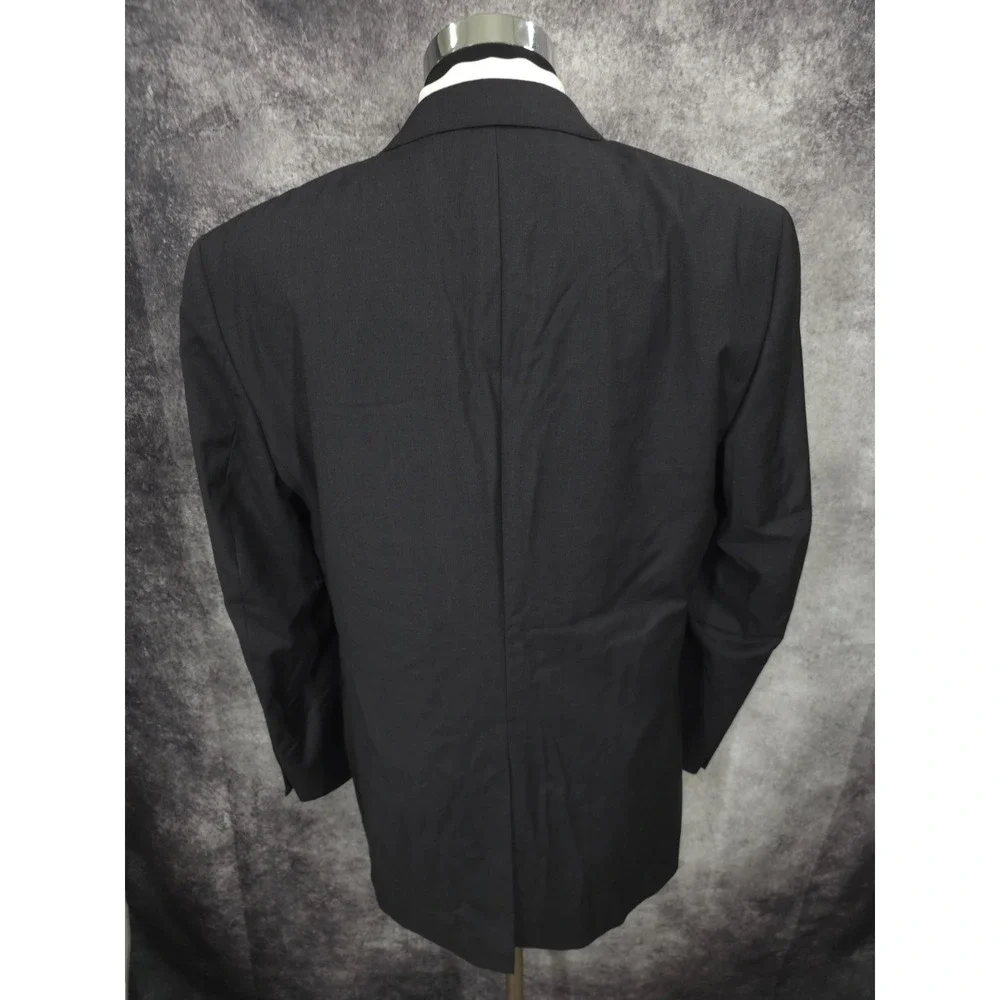 Jos A Bank Signature Gold Blazer Jacket Men 41L Black Sports Coat 2 Buttons Wool